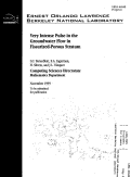 Cover page: Very Intense Pulse in the Groundwater Flow in Fissurized-Porous Stratum