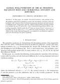 Cover page: Global Well-Posedness of the Three-Dimensional Primitive Equations with Only Horizontal Viscosity and Diffusion