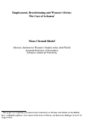 Cover page: Women's Employment in Lebanon and its Impact on their Status