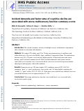 Cover page: Incident dementia and faster rates of cognitive decline are associated with worse multisensory function summary scores