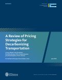 Cover page of A Review of Pricing Strategies for Decarbonizing Transportation