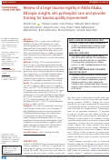 Cover page: Review of a large trauma registry in Addis Ababa, Ethiopia: insights into prehospital care and provider training for trauma quality improvement.