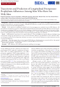 Cover page: Trajectories and Predictors of Longitudinal Preexposure Prophylaxis Adherence Among Men Who Have Sex With Men.