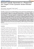 Cover page: Bacterial Ligands Generated in a Phagosome Are Targets of the Cytosolic Innate Immune System