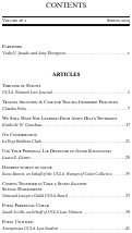 Cover page: Table of Contents