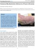 Cover page: Cutaneous Mycobacterium chelonae in a 95-year-old woman