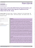 Cover page: Associations of Amyloid, White Matter Hyperintensities, and Hippocampal Volume with Cognitive Trajectories in the Oldest‐Old: The 90+ Study