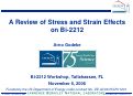 Cover page: A Review of Stress and Strain Effects on Bi-2212