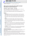 Cover page: Which women are missed by primary health-care based interventions for alcohol and drug use?