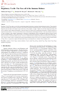 Cover page: Regulatory T-cells: The Face-off of the Immune Balance