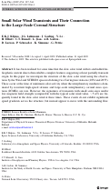 Cover page: Small Solar Wind Transients and Their Connection to the Large-Scale Coronal Structure