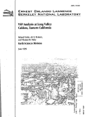 Cover page: VSP Analysis at Long Valley Caldera, Eastern California