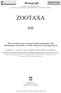 Cover page: The Neotropical cuckoo wasp genus Ipsiura Linsenmaier, 1959 (Hymenoptera: Chrysididae): revision of the species occurring in Brazil.