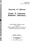 Cover page: HIGH-ENERGY PARTICLE DATA. Volume III KINEMATICS OF PARTICLES AS A FUNCTION OF MOMENTUM