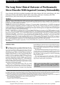 Cover page: The Long-Term Clinical Outcome of Posttraumatic Stress Disorder With Impaired Coronary Distensibility.