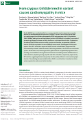 Cover page: Homozygous G650del nexilin variant causes cardiomyopathy in mice