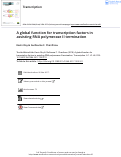 Cover page: A global function for transcription factors in assisting RNA polymerase II termination.