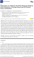 Cover page: Fabrication of a Malaria-Ab ELISA Bioassay Platform with Utilization of Syringe-Based and 3D Printed Assay Automation
