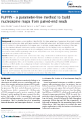 Cover page: PuFFIN--a parameter-free method to build nucleosome maps from paired-end reads.