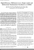 Cover page: High-Efficiency Millimeter-Wave Single-Ended and Differential Fundamental Oscillators in CMOS