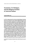 Cover page: Secularism, Civil Religion, and the Religious Freedom of American Indians