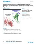 Cover page: Molecular simulations reveal intricate coupling between agonist-bound β-adrenergic receptors and G protein