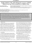 Cover page: Quality Initiatives May Affect Diagnostic Accuracy: STEMI Mimics in an Age of Decreasing Door to Balloon Time