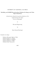 Cover page: Modelling and MMSE reconstruction solutions for image and video super-resolution