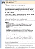 Cover page: Association between chronic kidney disease detected using creatinine and cystatin C and death and cardiovascular events in elderly Mexican Americans: the Sacramento Area Latino Study on Aging.