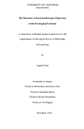 Cover page: The Dynamics of Serotonin Receptor Expression in the Developing Forebrain
