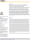 Cover page: Bacterial communities found in placental tissues are associated with severe chorioamnionitis and adverse birth outcomes