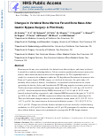 Cover page: Changes in vertebral bone marrow fat and bone mass after gastric bypass surgery: A pilot study