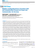 Cover page: Machine Learning-Based Error Correction Codes and Communication Protocols for Power Line Communication: An Overview