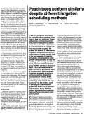 Cover page: Peach trees perform similarly despite different irrigation scheduling methods