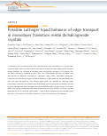 Cover page: Possible Luttinger liquid behavior of edge transport in monolayer transition metal dichalcogenide crystals