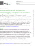 Cover page: Iterative hard thresholding in genome-wide association studies: Generalized linear models, prior weights, and double sparsity