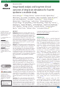 Cover page: Image-based analysis and long-term clinical outcomes of deep brain stimulation for Tourette syndrome: a multisite study