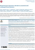 Cover page: Bronchial gene expression alterations associated with radiological bronchiectasis