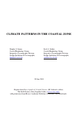 Cover page of Climate Patterns in the Coastal Zone