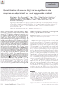 Cover page: Quantification of muscle triglyceride synthesis rate requires an adjustment for total triglyceride content