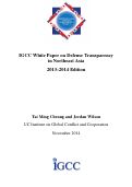 Cover page of 2013-14 IGCC White Paper on Defense Transparency in Northeast Asia