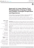 Cover page: Approach to Lower Urinary Tract Reconstruction: A Survey of Adult and Pediatric Urologist Perspectives and Experiences