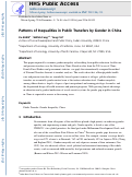 Cover page: Patterns of inequalities in public transfers by gender in China