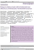 Cover page: Biological validation of peak-width of skeletonized mean diffusivity as a VCID biomarker: The MarkVCID Consortium.