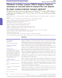 Cover page: TREatment of ATopic eczema (TREAT) Registry Taskforce: consensus on how and when to measure the core dataset for atopic eczema treatment research registries