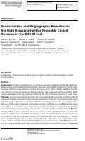 Cover page: Recanalization and Angiographic Reperfusion Are Both Associated with a Favorable Clinical Outcome in the IMS III Trial.