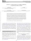 Cover page: Predictors of Eating Behavior in Middle Childhood: A Hybrid Fixed Effects Model