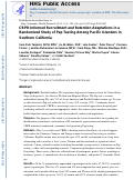 Cover page: CBPR-Informed Recruitment and Retention Adaptations in a Randomized Study of Pap Testing Among Pacific Islanders in Southern California