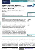 Cover page: Vitamin D induces myogenic differentiation in skeletal muscle derived stem cells