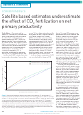 Cover page: Satellite based estimates underestimate the effect of CO2 fertilization on net primary productivity